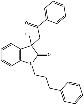 3-hydroxy-3-(2-oxo-2-phenylethyl)-1-(3-phenylpropyl)-1,3-dihydro-2H-indol-2-one 구조식 이미지