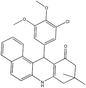 12-(3-chloro-4,5-dimethoxyphenyl)-9,9-dimethyl-8,9,10,12-tetrahydrobenzo[a]acridin-11(7H)-one Structure