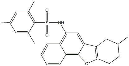 2,4,6-trimethyl-N-(8-methyl-7,8,9,10-tetrahydronaphtho[1,2-b][1]benzofuran-5-yl)benzenesulfonamide Structure