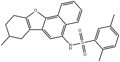 2,5-dimethyl-N-(8-methyl-7,8,9,10-tetrahydronaphtho[1,2-b][1]benzofuran-5-yl)benzenesulfonamide 구조식 이미지