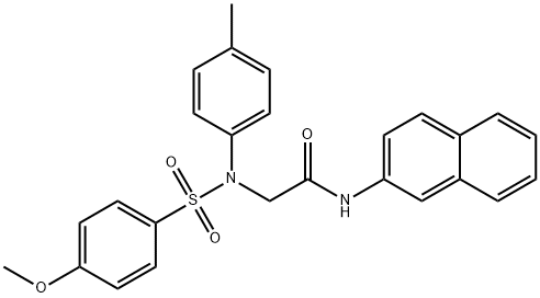 2-{[(4-methoxyphenyl)sulfonyl]-4-methylanilino}-N-(2-naphthyl)acetamide 구조식 이미지