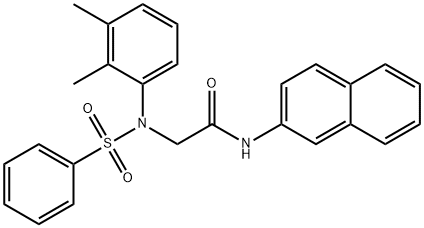 2-[2,3-dimethyl(phenylsulfonyl)anilino]-N-(2-naphthyl)acetamide 구조식 이미지