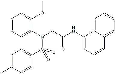 2-{2-methoxy[(4-methylphenyl)sulfonyl]anilino}-N-(1-naphthyl)acetamide Structure