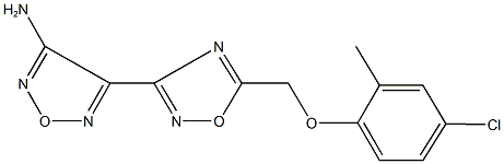 4-{5-[(4-chloro-2-methylphenoxy)methyl]-1,2,4-oxadiazol-3-yl}-1,2,5-oxadiazol-3-amine Structure