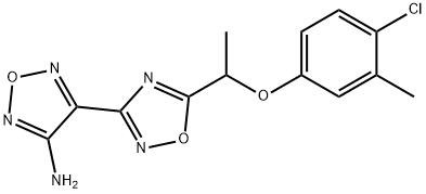 4-{5-[1-(4-chloro-3-methylphenoxy)ethyl]-1,2,4-oxadiazol-3-yl}-1,2,5-oxadiazol-3-amine Structure