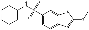 N-cyclohexyl-2-(methylsulfanyl)-1,3-benzothiazole-6-sulfonamide 구조식 이미지