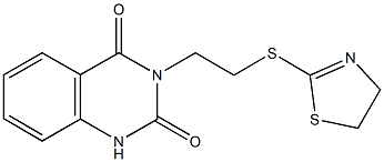 3-[2-(4,5-dihydro-1,3-thiazol-2-ylsulfanyl)ethyl]-2,4(1H,3H)-quinazolinedione Structure