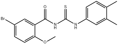 N-(5-bromo-2-methoxybenzoyl)-N'-(3,4-dimethylphenyl)thiourea 구조식 이미지