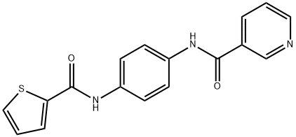 N-{4-[(2-thienylcarbonyl)amino]phenyl}nicotinamide 구조식 이미지