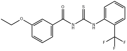 N-(3-ethoxybenzoyl)-N'-[2-(trifluoromethyl)phenyl]thiourea 구조식 이미지