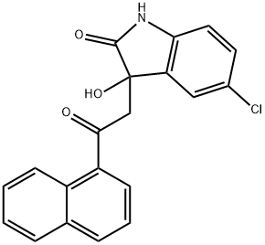 5-chloro-3-hydroxy-3-[2-(1-naphthyl)-2-oxoethyl]-1,3-dihydro-2H-indol-2-one 구조식 이미지