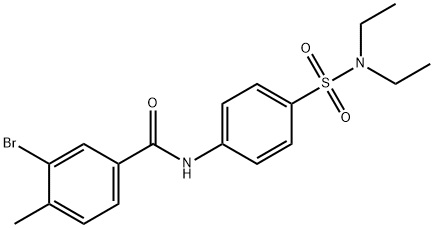 3-bromo-N-{4-[(diethylamino)sulfonyl]phenyl}-4-methylbenzamide Structure