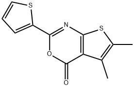 5,6-dimethyl-2-(2-thienyl)-4H-thieno[2,3-d][1,3]oxazin-4-one Structure