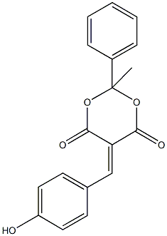 5-(4-hydroxybenzylidene)-2-methyl-2-phenyl-1,3-dioxane-4,6-dione 구조식 이미지