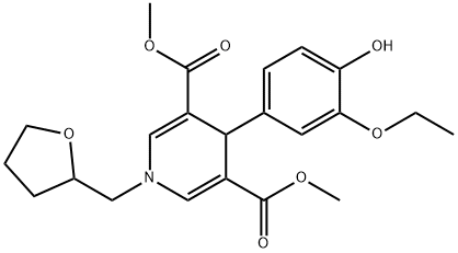 dimethyl 4-(3-ethoxy-4-hydroxyphenyl)-1-(tetrahydro-2-furanylmethyl)-1,4-dihydro-3,5-pyridinedicarboxylate Structure