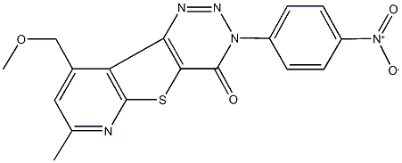 3-{4-nitrophenyl}-9-(methoxymethyl)-7-methylpyrido[3',2':4,5]thieno[3,2-d][1,2,3]triazin-4(3H)-one Structure