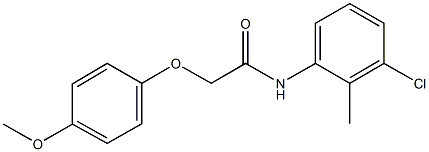 N-(3-chloro-2-methylphenyl)-2-(4-methoxyphenoxy)acetamide 구조식 이미지