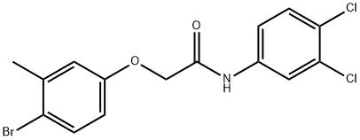 2-(4-bromo-3-methylphenoxy)-N-(3,4-dichlorophenyl)acetamide Structure