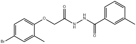 N'-[(4-bromo-2-methylphenoxy)acetyl]-3-methylbenzohydrazide Structure