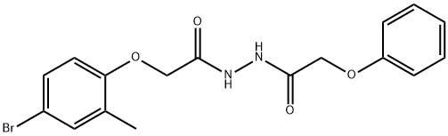 2-(4-bromo-2-methylphenoxy)-N'-(phenoxyacetyl)acetohydrazide Structure