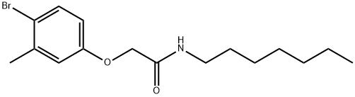 2-(4-bromo-3-methylphenoxy)-N-heptylacetamide 구조식 이미지