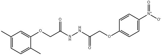 2-(2,5-dimethylphenoxy)-N'-({4-nitrophenoxy}acetyl)acetohydrazide 구조식 이미지