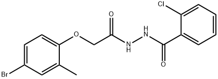 N'-[(4-bromo-2-methylphenoxy)acetyl]-2-chlorobenzohydrazide 구조식 이미지