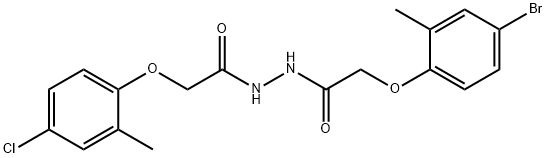 2-(4-bromo-2-methylphenoxy)-N'-[(4-chloro-2-methylphenoxy)acetyl]acetohydrazide Structure
