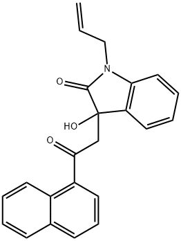 1-allyl-3-hydroxy-3-[2-(1-naphthyl)-2-oxoethyl]-1,3-dihydro-2H-indol-2-one 구조식 이미지