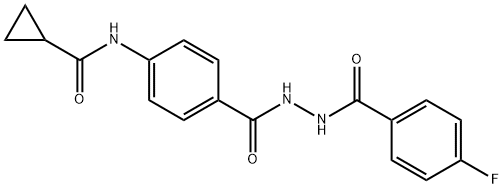 N-(4-{[2-(4-fluorobenzoyl)hydrazino]carbonyl}phenyl)cyclopropanecarboxamide Structure