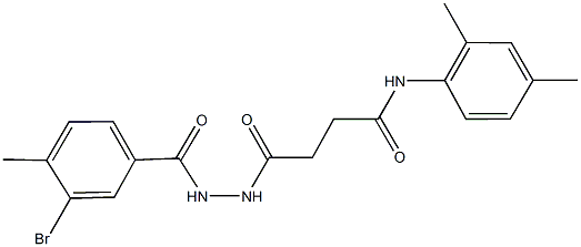 4-[2-(3-bromo-4-methylbenzoyl)hydrazino]-N-(2,4-dimethylphenyl)-4-oxobutanamide 구조식 이미지