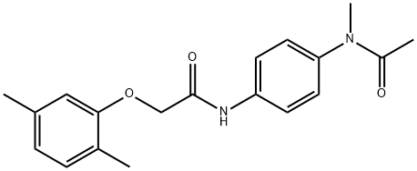 N-{4-[acetyl(methyl)amino]phenyl}-2-(2,5-dimethylphenoxy)acetamide Structure