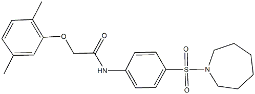 N-[4-(azepan-1-ylsulfonyl)phenyl]-2-(2,5-dimethylphenoxy)acetamide 구조식 이미지