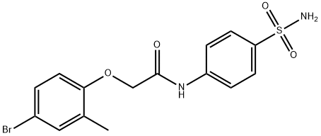 N-[4-(aminosulfonyl)phenyl]-2-(4-bromo-2-methylphenoxy)acetamide Structure