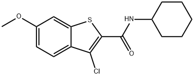 3-chloro-N-cyclohexyl-6-methoxy-1-benzothiophene-2-carboxamide Structure