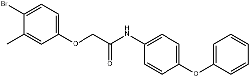 2-(4-bromo-3-methylphenoxy)-N-(4-phenoxyphenyl)acetamide 구조식 이미지