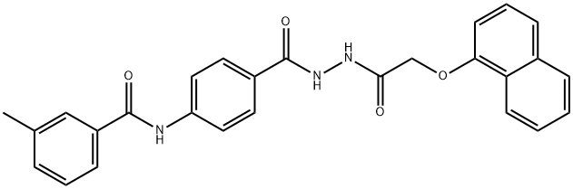 3-methyl-N-[4-({2-[(1-naphthyloxy)acetyl]hydrazino}carbonyl)phenyl]benzamide Structure