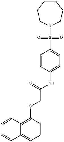 N-[4-(1-azepanylsulfonyl)phenyl]-2-(1-naphthyloxy)acetamide 구조식 이미지