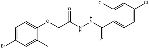 N'-[(4-bromo-2-methylphenoxy)acetyl]-2,4-dichlorobenzohydrazide Structure