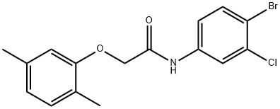 N-(4-bromo-3-chlorophenyl)-2-(2,5-dimethylphenoxy)acetamide 구조식 이미지