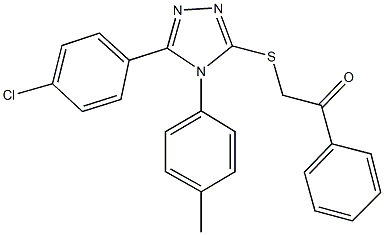 2-{[5-(4-chlorophenyl)-4-(4-methylphenyl)-4H-1,2,4-triazol-3-yl]sulfanyl}-1-phenylethanone Structure