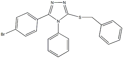 3-(benzylsulfanyl)-5-(4-bromophenyl)-4-phenyl-4H-1,2,4-triazole Structure