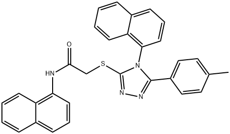 2-{[5-(4-methylphenyl)-4-(1-naphthyl)-4H-1,2,4-triazol-3-yl]sulfanyl}-N-(1-naphthyl)acetamide Structure