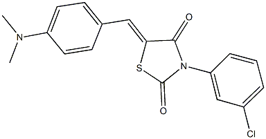 3-(3-chlorophenyl)-5-[4-(dimethylamino)benzylidene]-1,3-thiazolidine-2,4-dione Structure