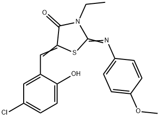 5-(5-chloro-2-hydroxybenzylidene)-3-ethyl-2-[(4-methoxyphenyl)imino]-1,3-thiazolidin-4-one Structure