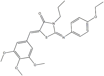 2-[(4-ethoxyphenyl)imino]-3-propyl-5-(3,4,5-trimethoxybenzylidene)-1,3-thiazolidin-4-one Structure