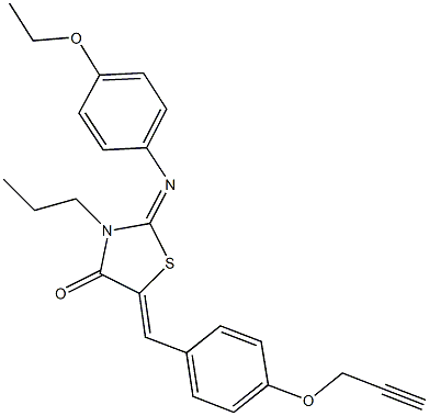 2-[(4-ethoxyphenyl)imino]-3-propyl-5-[4-(2-propynyloxy)benzylidene]-1,3-thiazolidin-4-one Structure