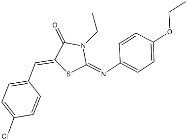 5-(4-chlorobenzylidene)-2-[(4-ethoxyphenyl)imino]-3-ethyl-1,3-thiazolidin-4-one Structure