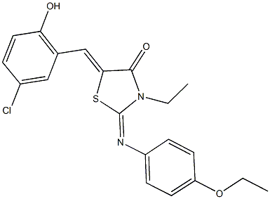 5-(5-chloro-2-hydroxybenzylidene)-2-[(4-ethoxyphenyl)imino]-3-ethyl-1,3-thiazolidin-4-one Structure