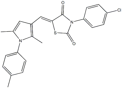 3-(4-chlorophenyl)-5-{[2,5-dimethyl-1-(4-methylphenyl)-1H-pyrrol-3-yl]methylene}-1,3-thiazolidine-2,4-dione 구조식 이미지